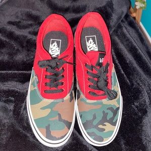 Red/Camo Vans
